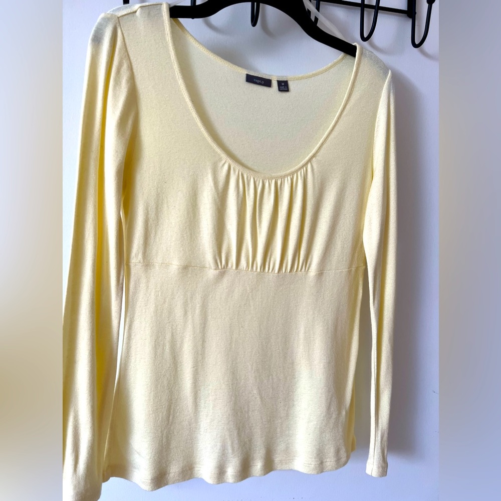 Apt 9 yellow sheer L/S top